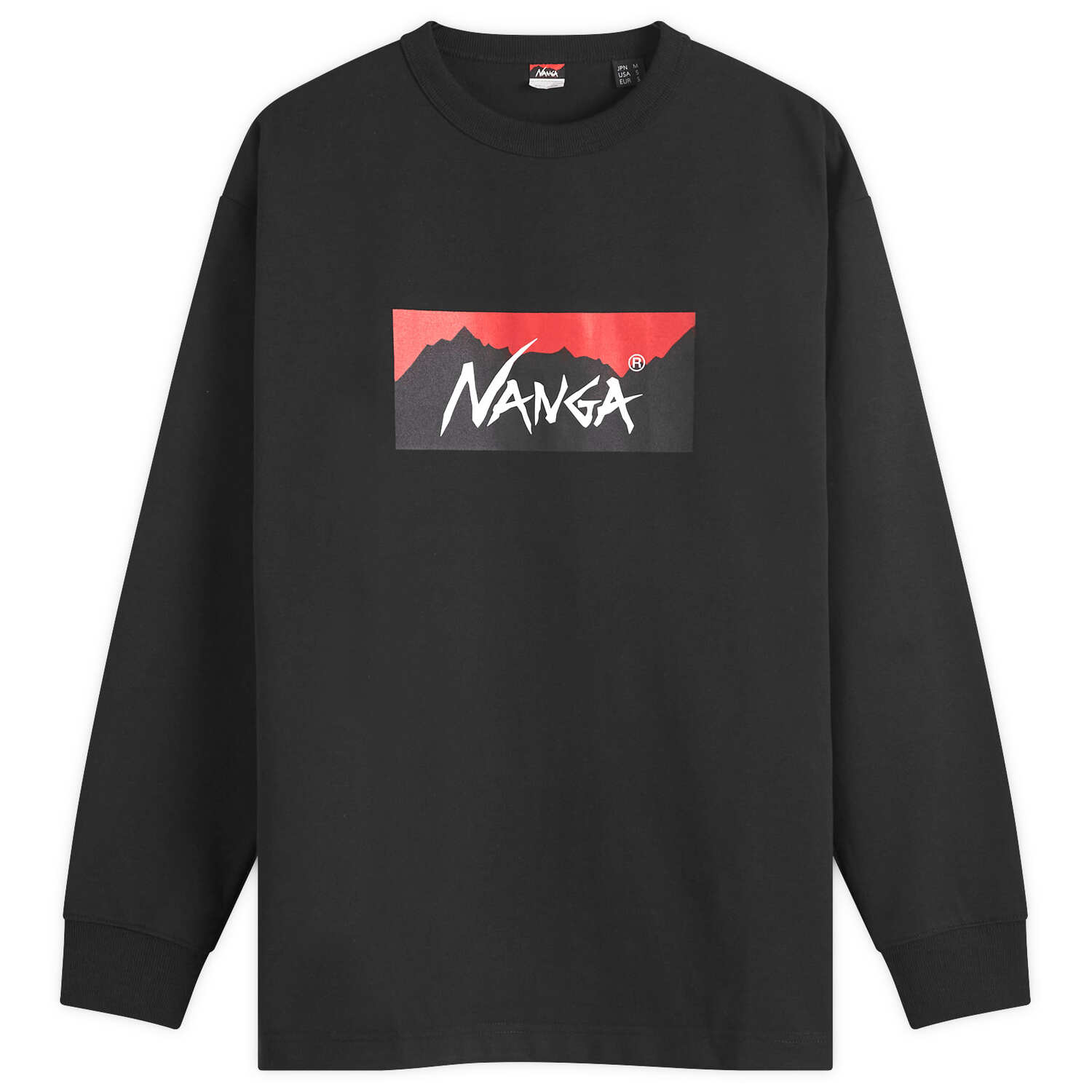 

Футболка Nanga Long Sleeve Eco Hybrid Box Logo T-Shirt, черный