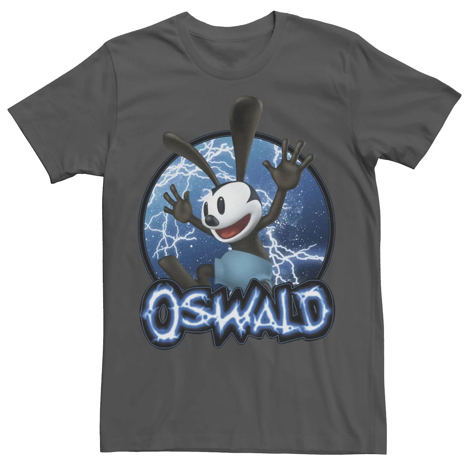 Мужская футболка Disney Epic Mickey Oswald с портретом молнии Licensed Character мужская футболка disney epic mickey and oswald со вставками licensed character