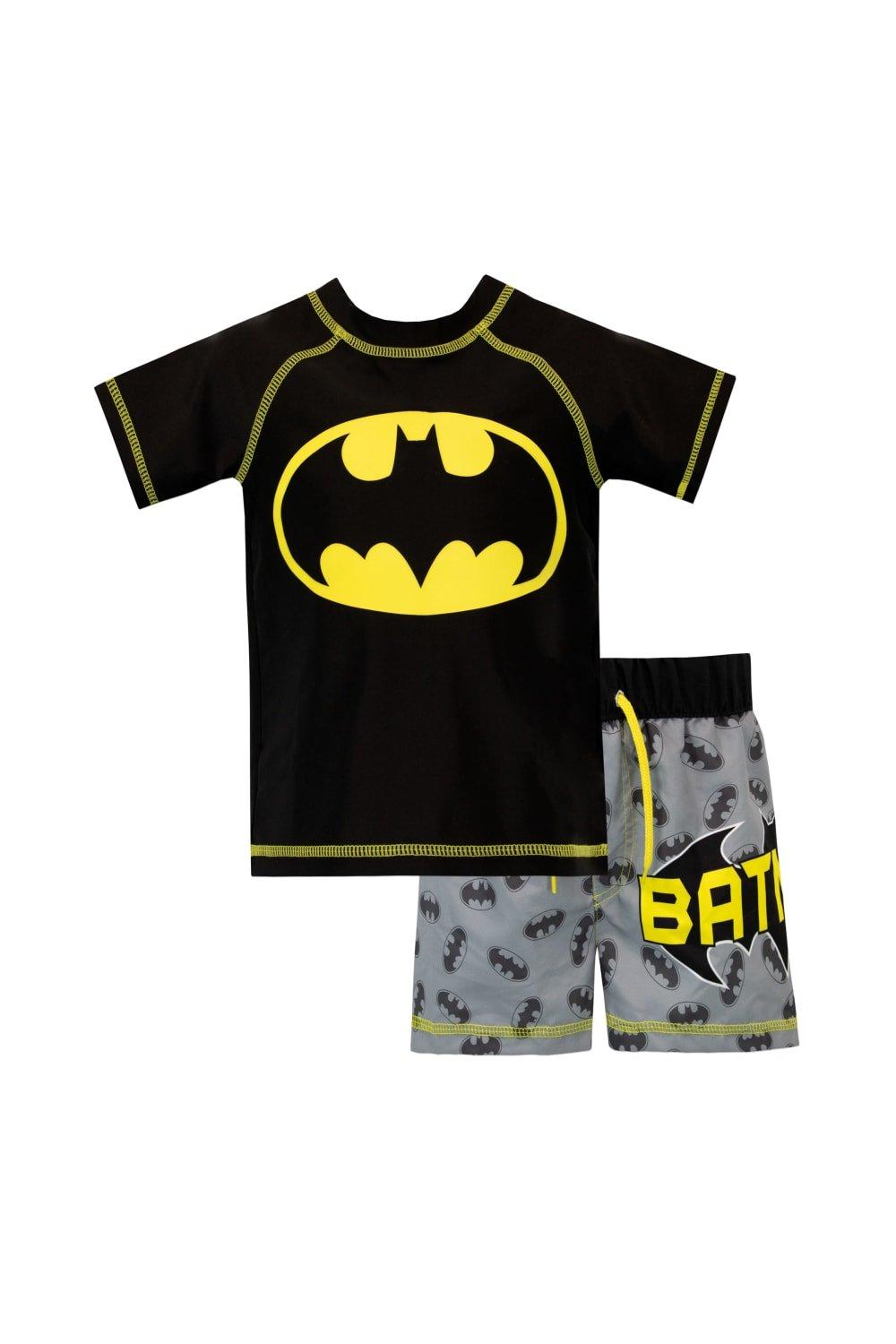 Купальник Бэтмен, комплект из двух предметов для плавания DC Comics, черный костюм бэтмена bat 40