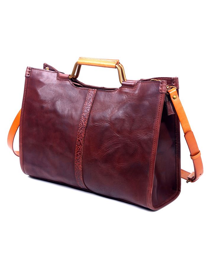 Женская большая сумка Camden из натуральной кожи OLD TREND, цвет Coffee