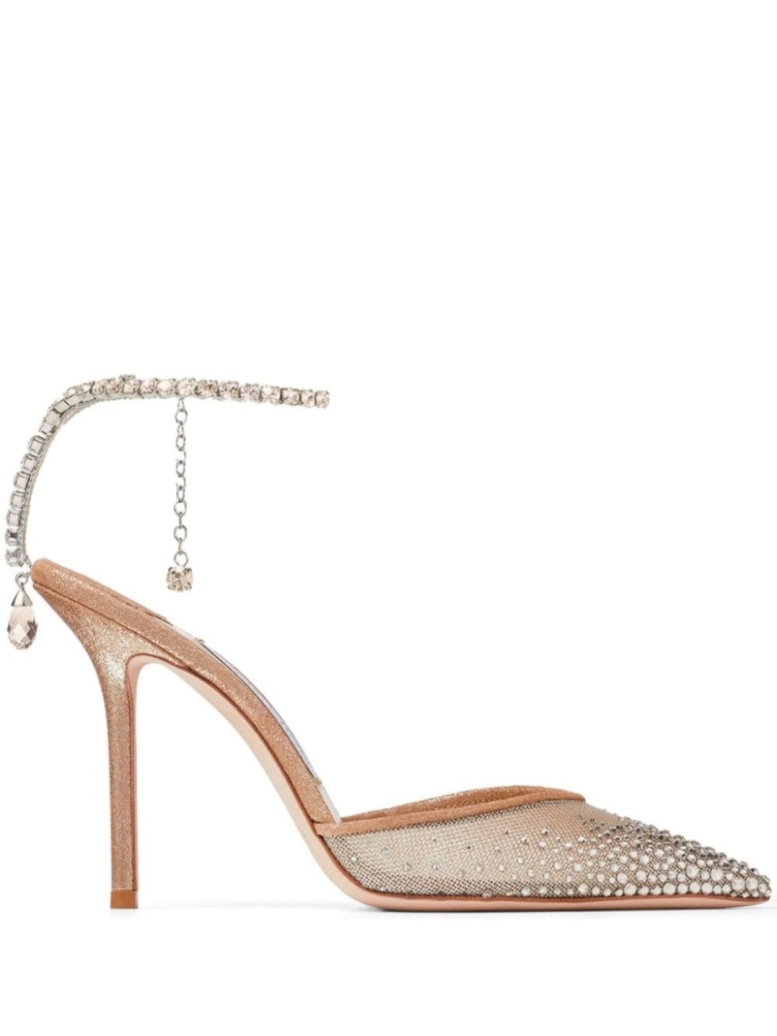 

Jimmy Choo туфли Saeda 100 с кристаллами, золотистый