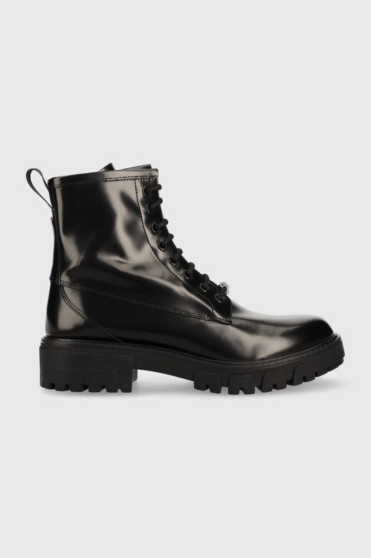 Кожаные байкерские ботинки Axel Hugo, черный ботинки hugo cubite серый