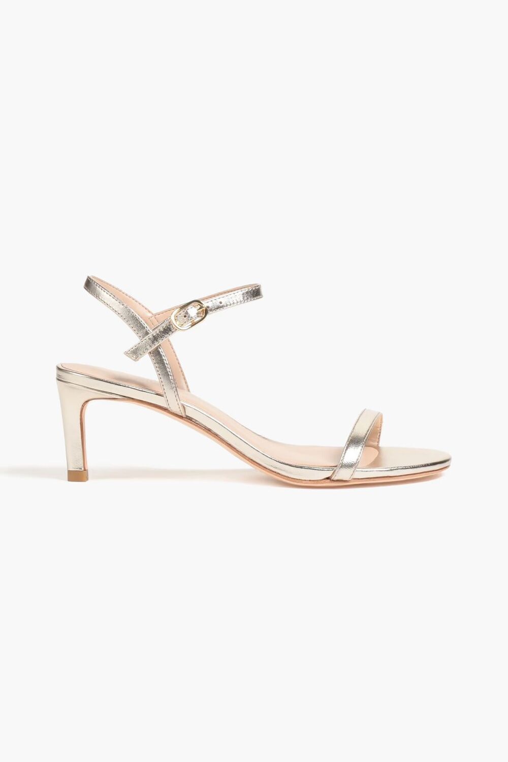 

Босоножки Dancer из кожи с эффектом металлик Stuart Weitzman, платина