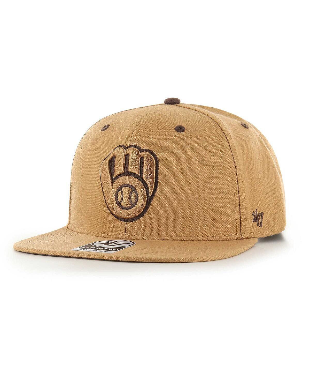 

Мужская кепка Toffee Milwaukee Brewers Captain Snapback '47 Brand