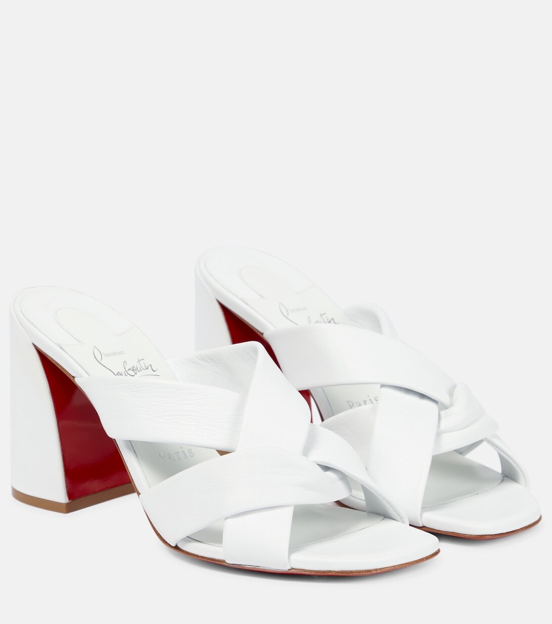

Кожаные мюли Dispo Club Christian Louboutin, белый