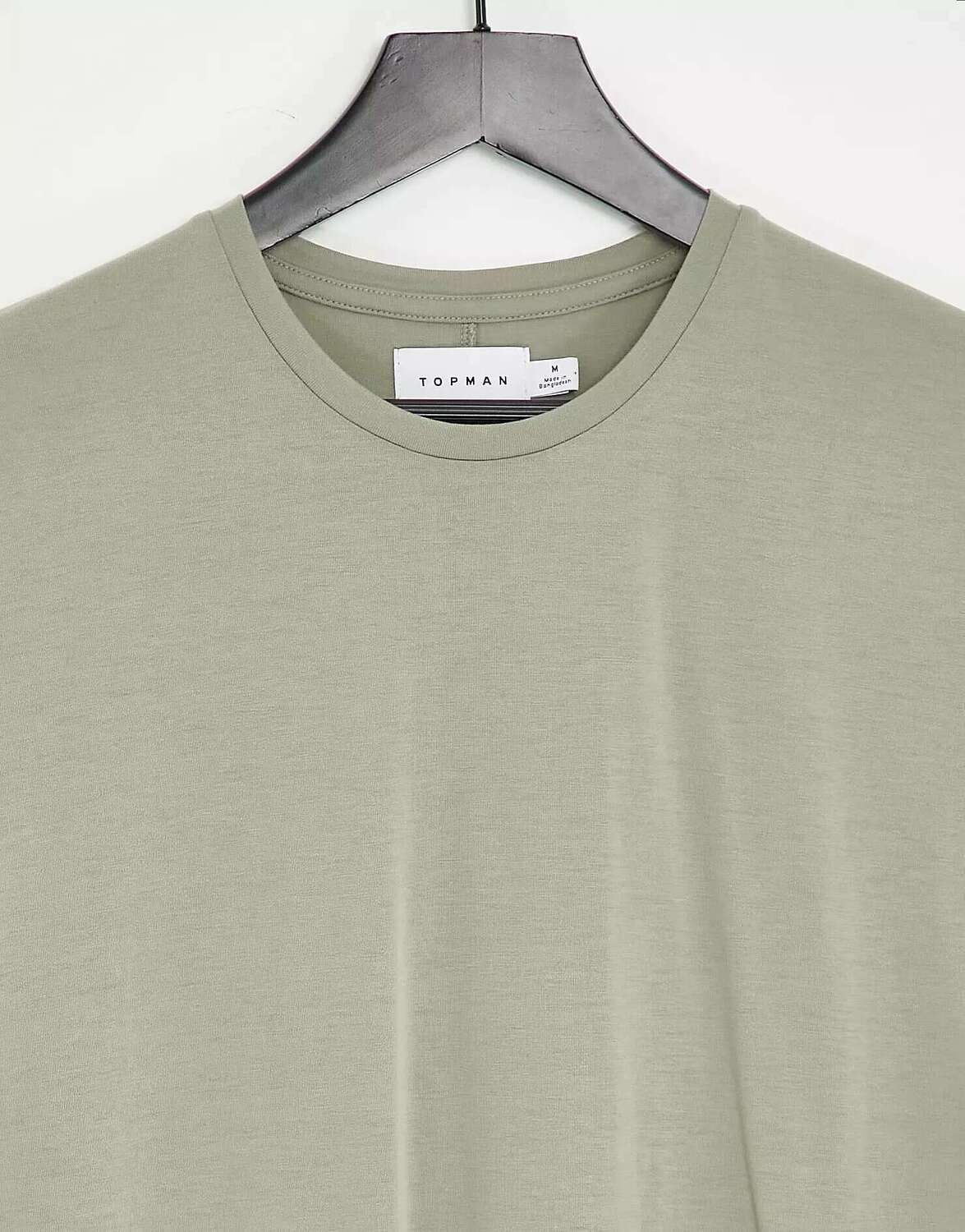 

Удлиненная футболка Topman цвета хаки