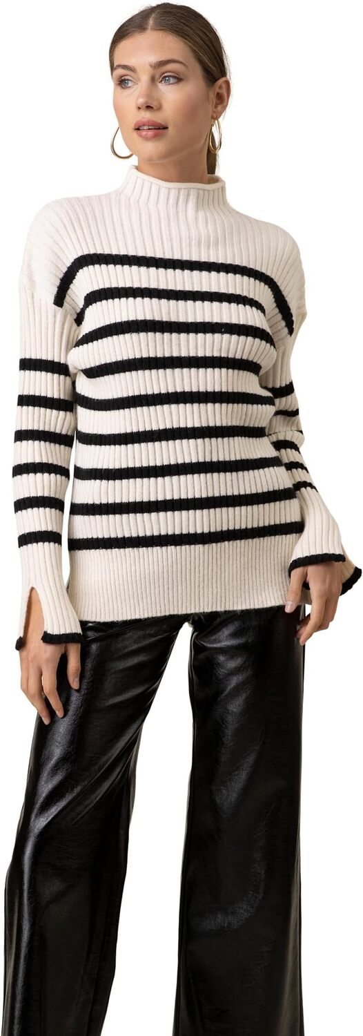 

Свитер в воскресную полоску line and dot, цвет Ivory/Black