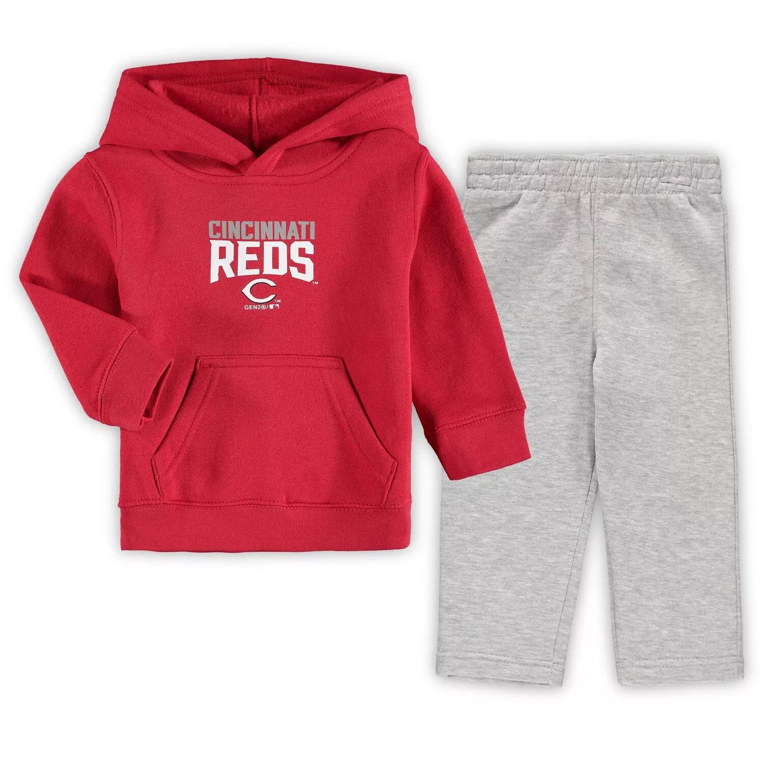 

Комплект из флисовой толстовки и брюк с расклешенной веерной юбкой Infant Red/Heathered Grey Cincinnati Reds Outerstuff