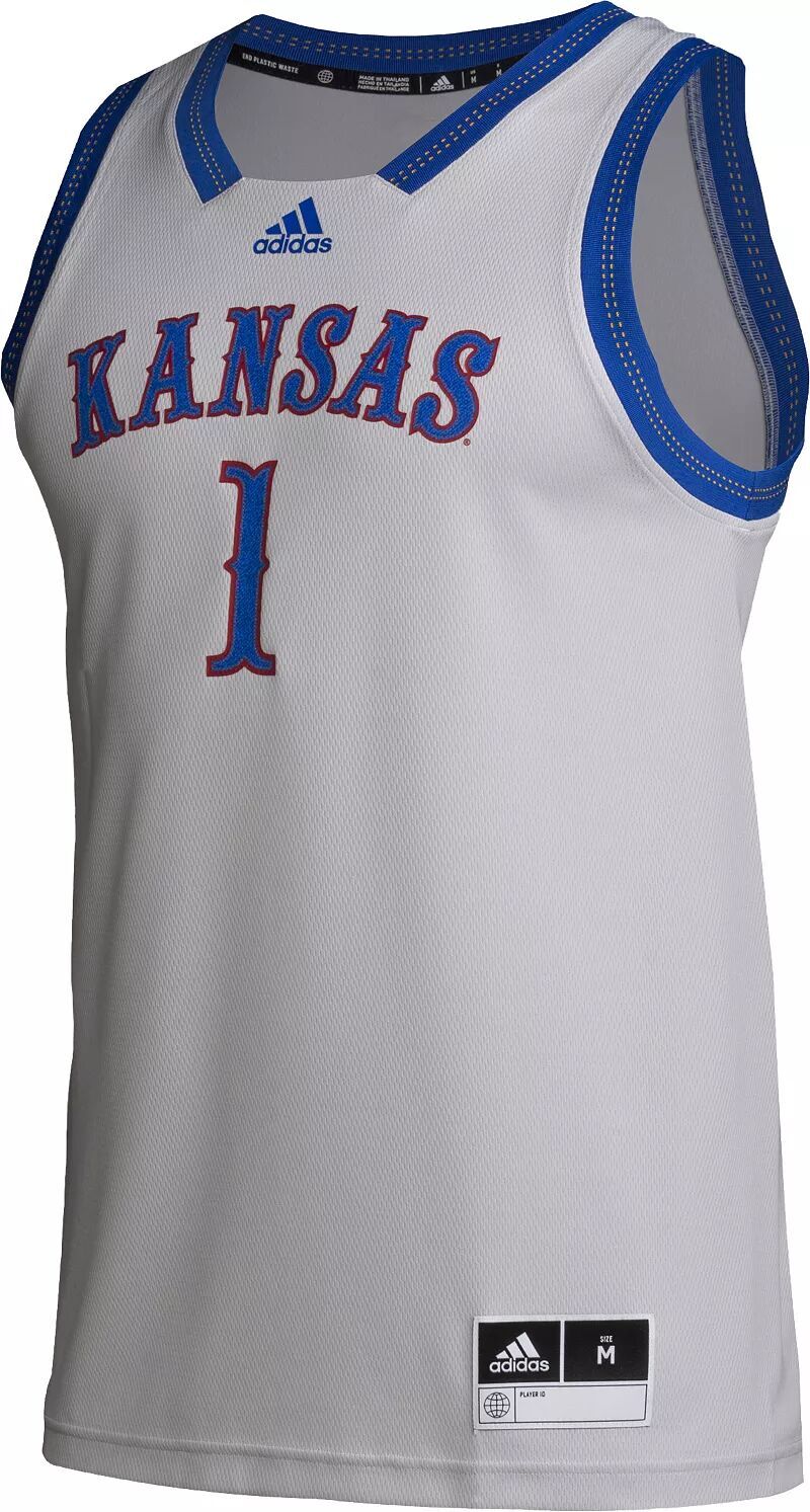 

Мужская серая майка Adidas Kansas Jayhawks Swingman