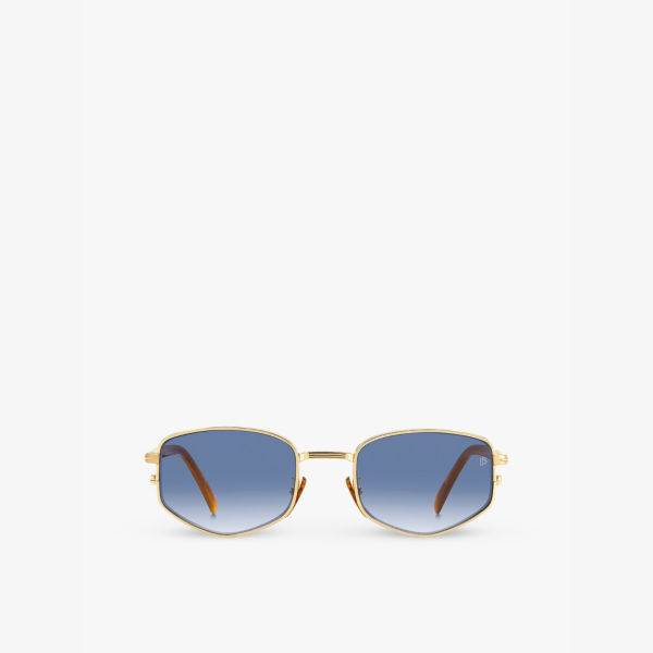 

1129/S солнцезащитные очки в металлической оправе нестандартной формы Eyewear By David Beckham, золотой
