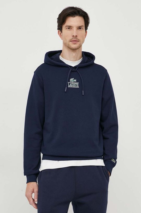 

Хлопковая толстовка Lacoste, темно-синий