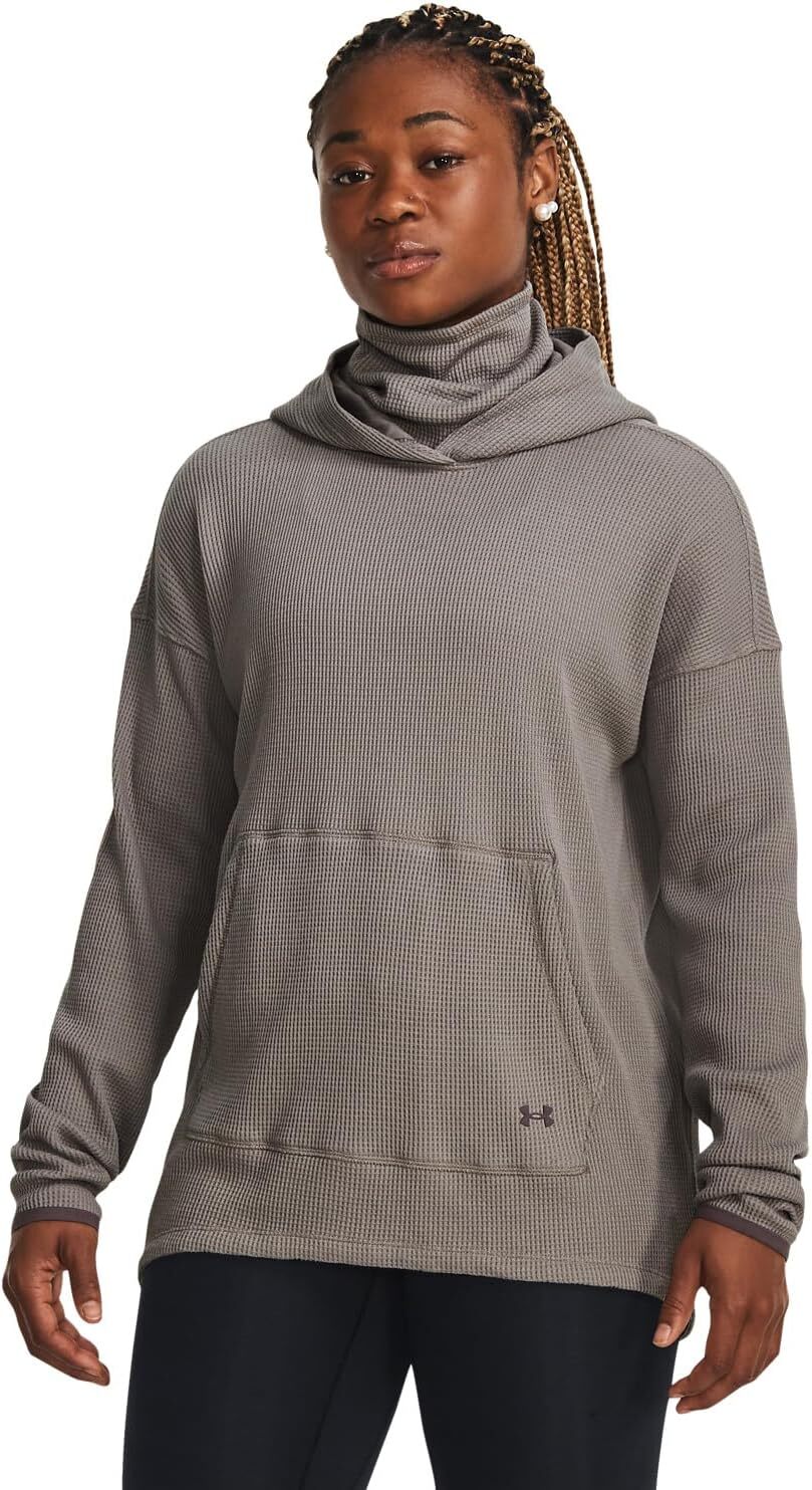 

Толстовка с вафельной воронкой Under Armour, цвет Pewter/Ash Taupe