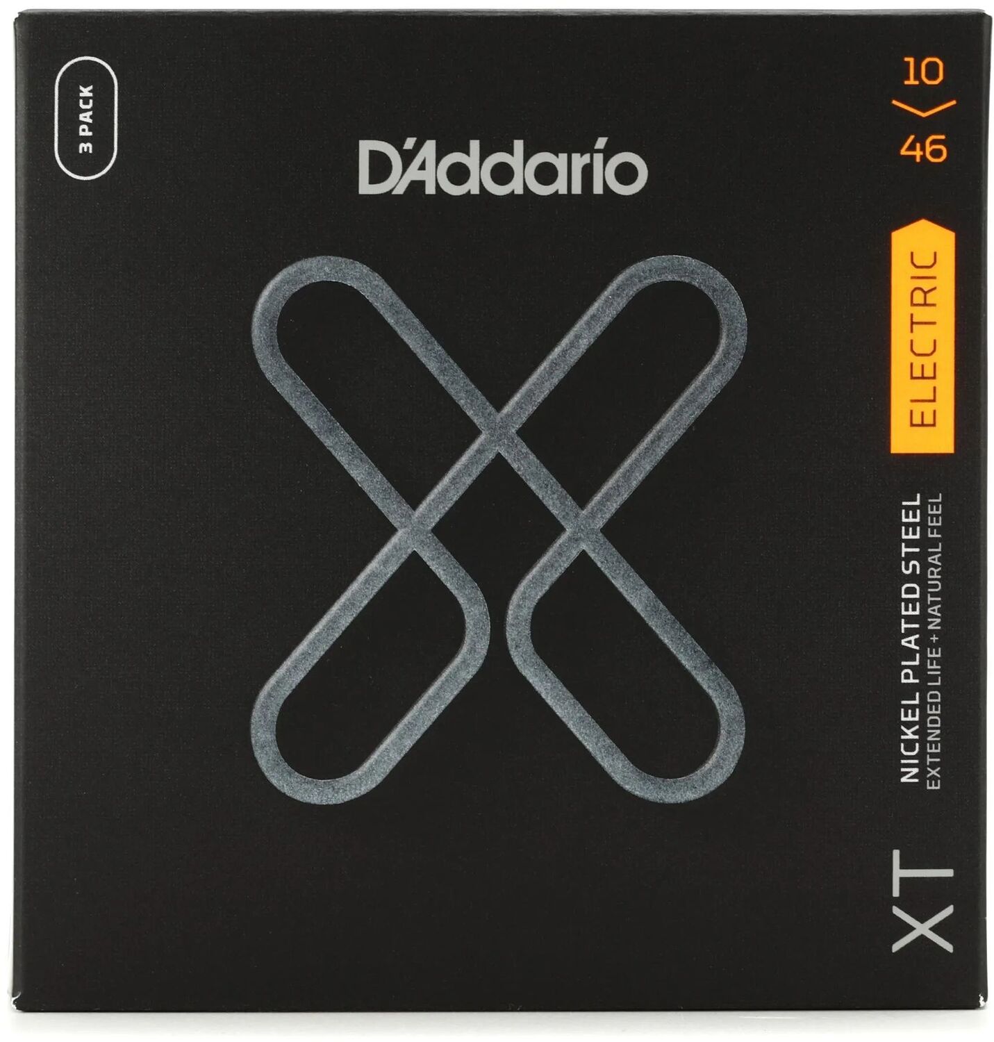 

Струны для электрогитары D'Addario XTE1046 XT с никелевой обмоткой — .010-.046, обычные легкие, 3 шт.