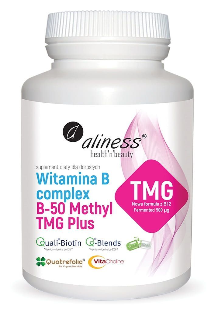 

Витамин В в капсулах Aliness Witamina B Complex B-50 Methyl TMG Plus , 100 шт
