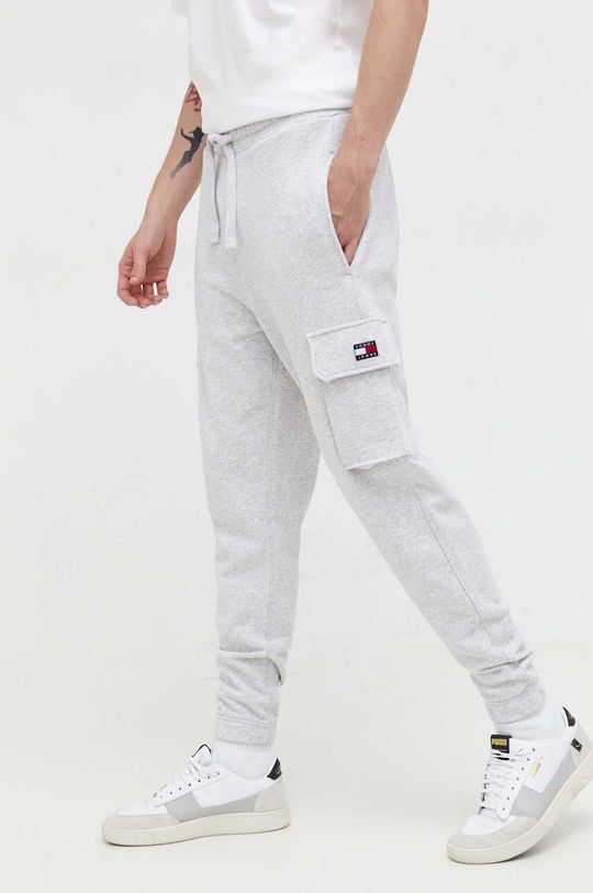 

Хлопковые спортивные брюки Tommy Jeans, серый