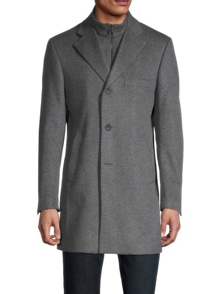 

Пальто «Автомобиль» из шерсти и кашемира Saks Fifth Avenue, цвет Charcoal