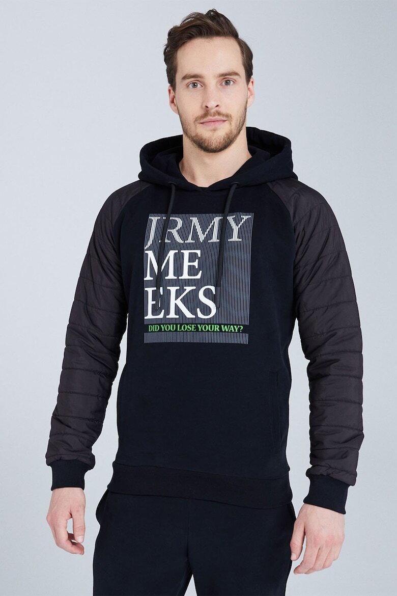 

Толстовка со стегаными рукавами Jeremy Meeks, черный