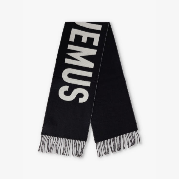 

Шарф L'Echarpe из шерстяной вязки с бахромой Jacquemus, черный