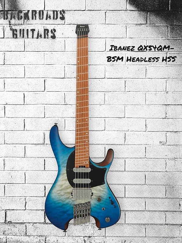 

Электрогитара # Ibanez QX54QM-BSM Headless HSS w/ gig bag