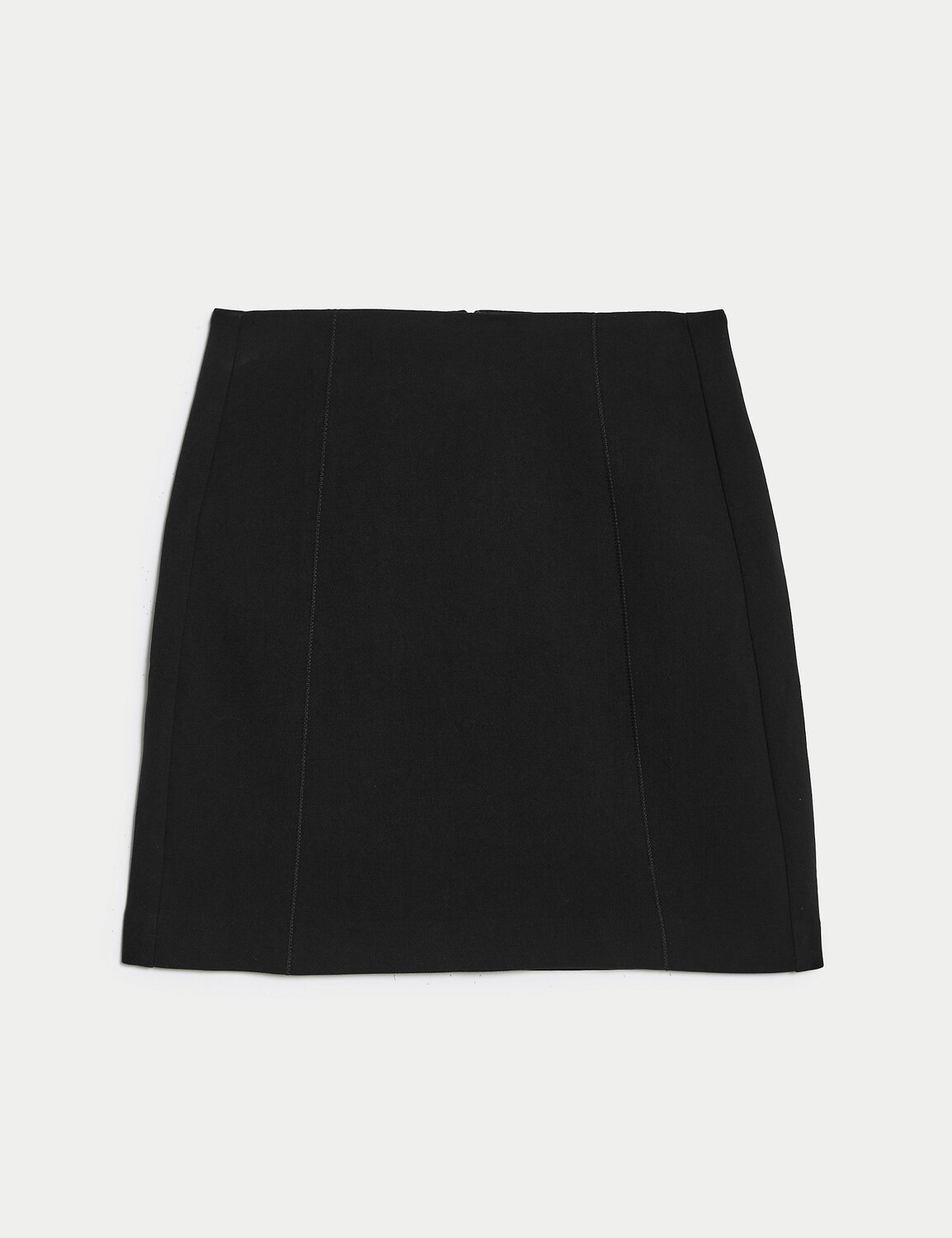 

Мини-юбка А-силуэта из крепового шва Marks & Spencer, черный