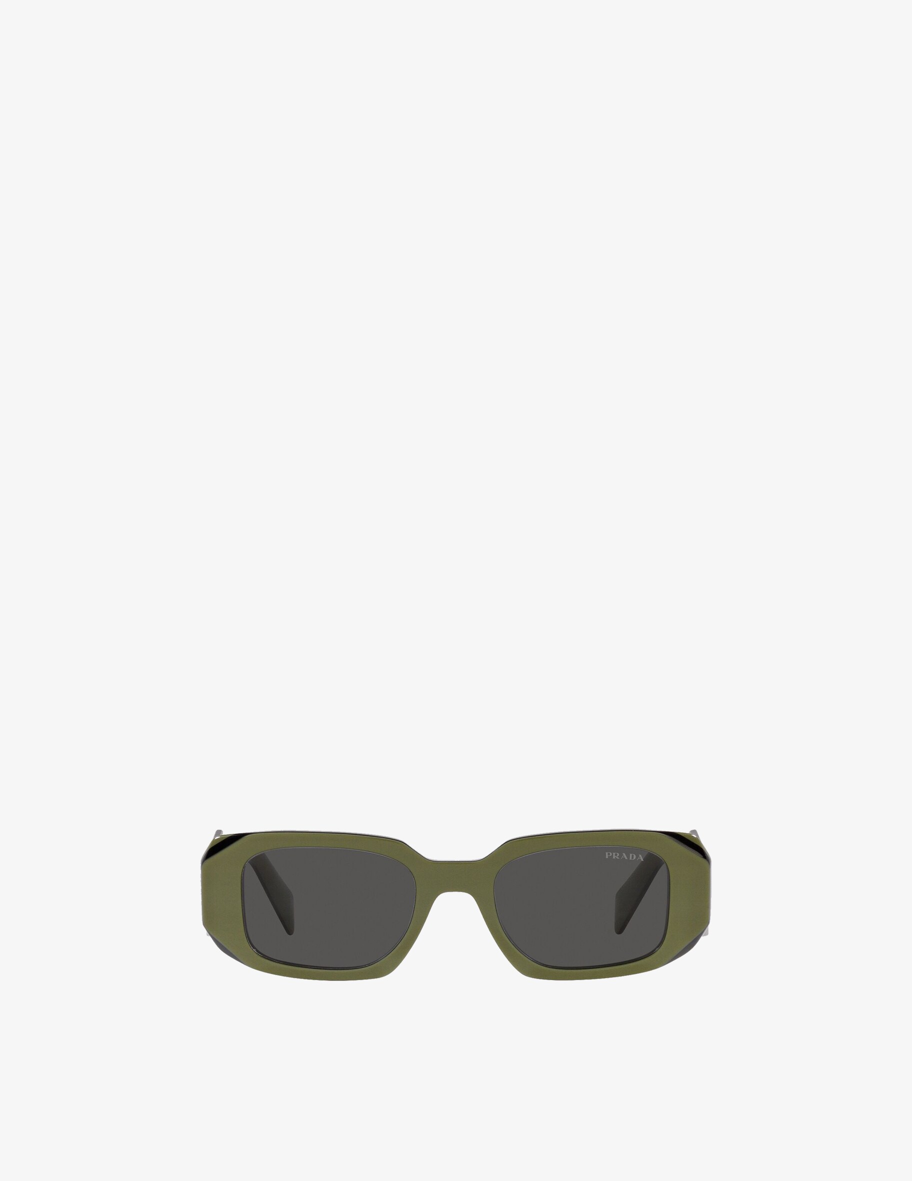 Солнцезащитные очки PR 17WS в квадратной оправе Prada, цвет Verde