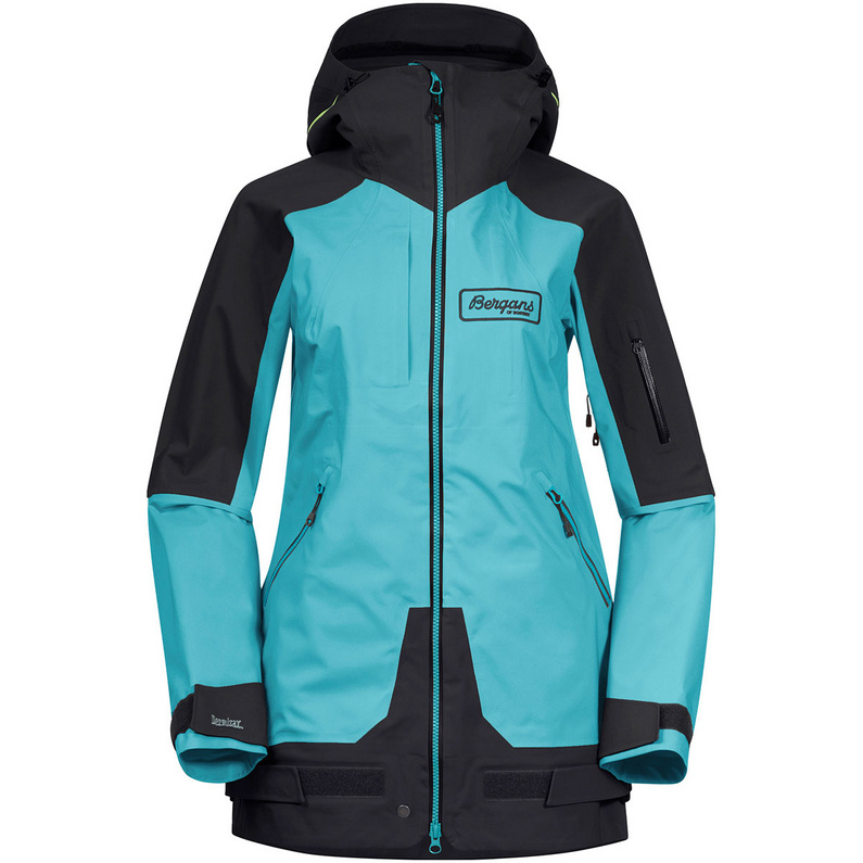 Женская куртка Myrkdalen V2 3L Bergans, бирюзовый новинка 2020 ветрозащитный женский лыжный костюм зимняя теплая лыжная куртка штаны водонепроницаемая куртка для сноуборда женские лыжные
