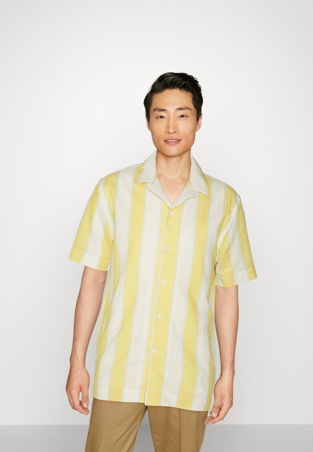 Рубашка STRIPED Lindbergh, цвет yellow рубашка striped resort lindbergh цвет blue