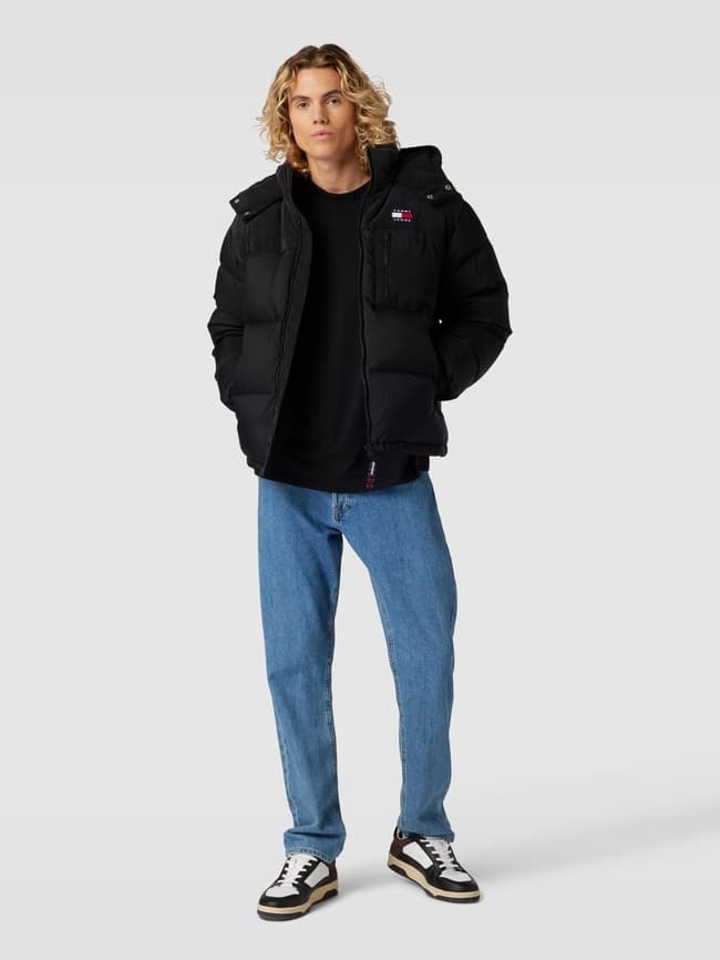 

Стеганая куртка с нашивкой-лейблом модель «АЛАСКА» Tommy Jeans, черный