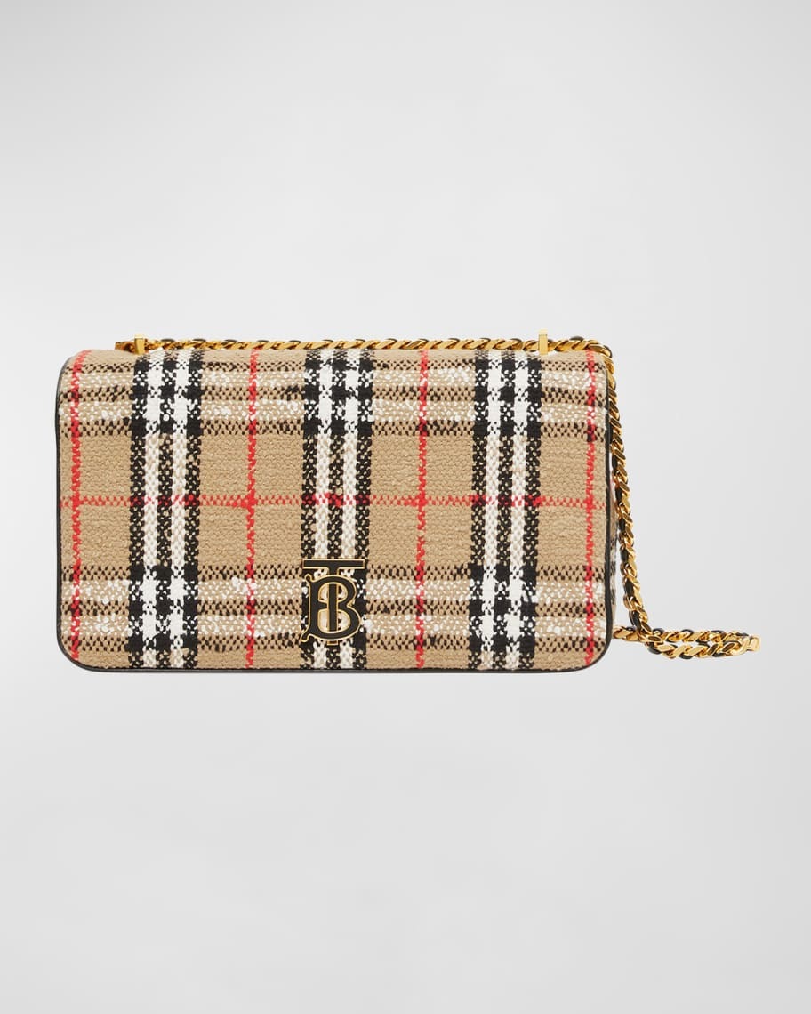 

Сумка через плечо Lola среднего размера из букле в винтажную клетку Burberry