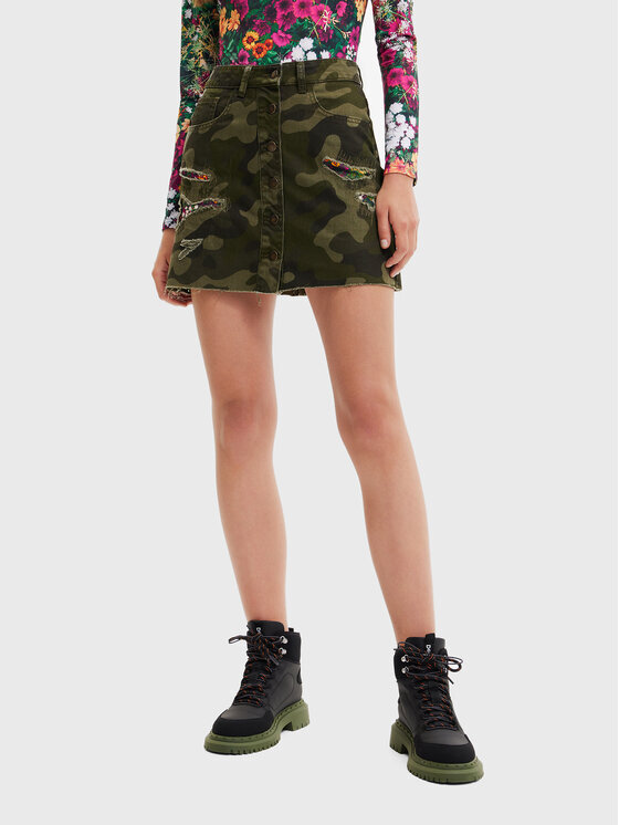 

Джинсовая юбка стандартного кроя Desigual, зеленый