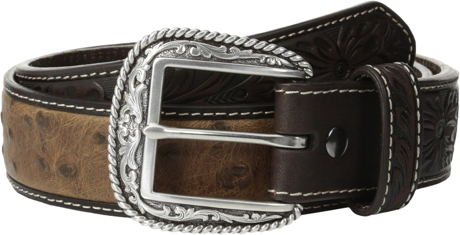 

Ремень Ariat Tooled Tab Ostrich Belt, коричневый