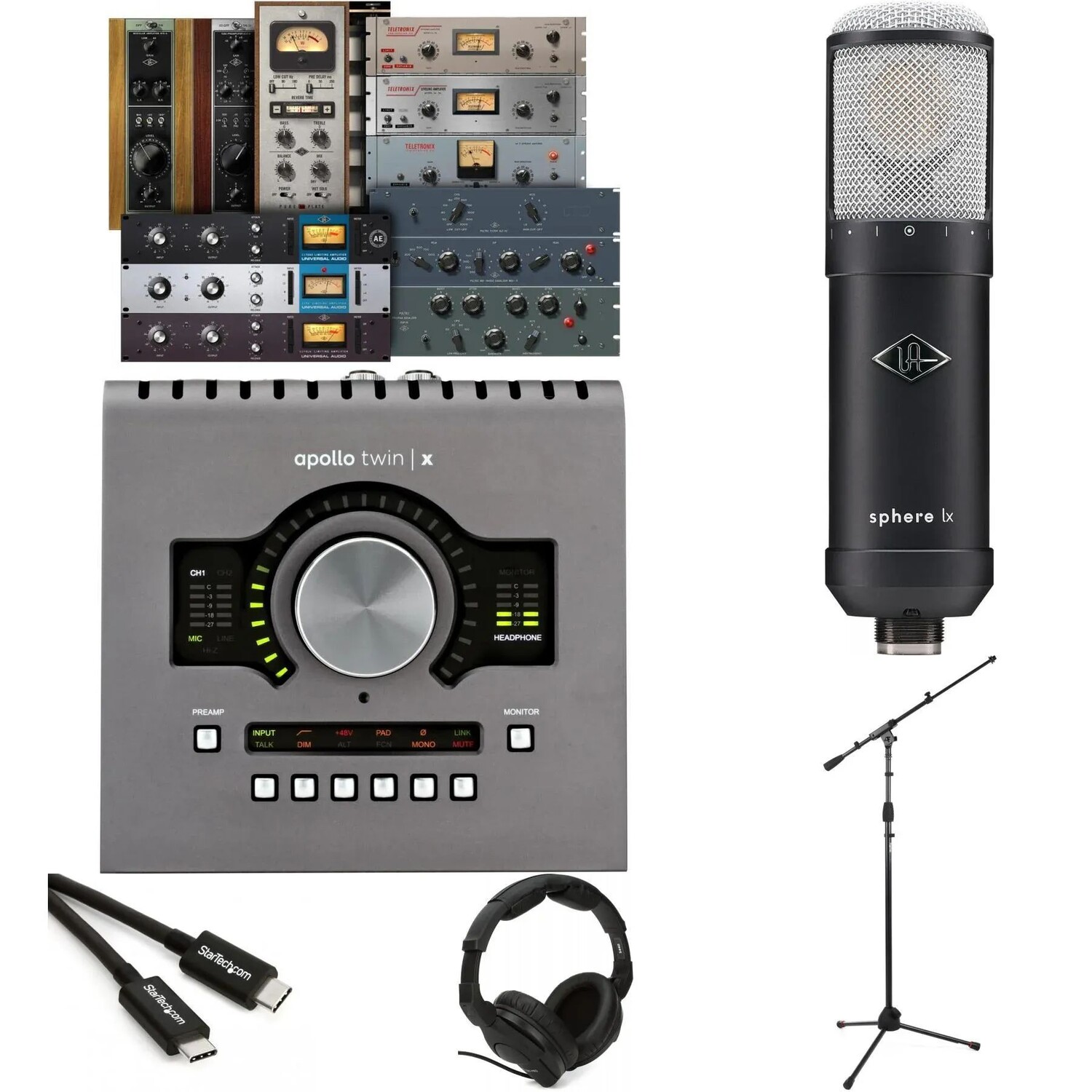 

Universal Audio Apollo Twin X QUAD Heritage Edition и комплект записи Sphere LX