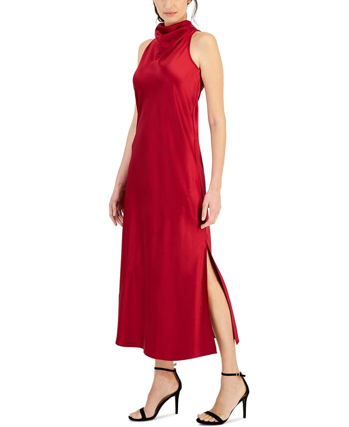 

Женское платье миди с хомутом Anne Klein, красный