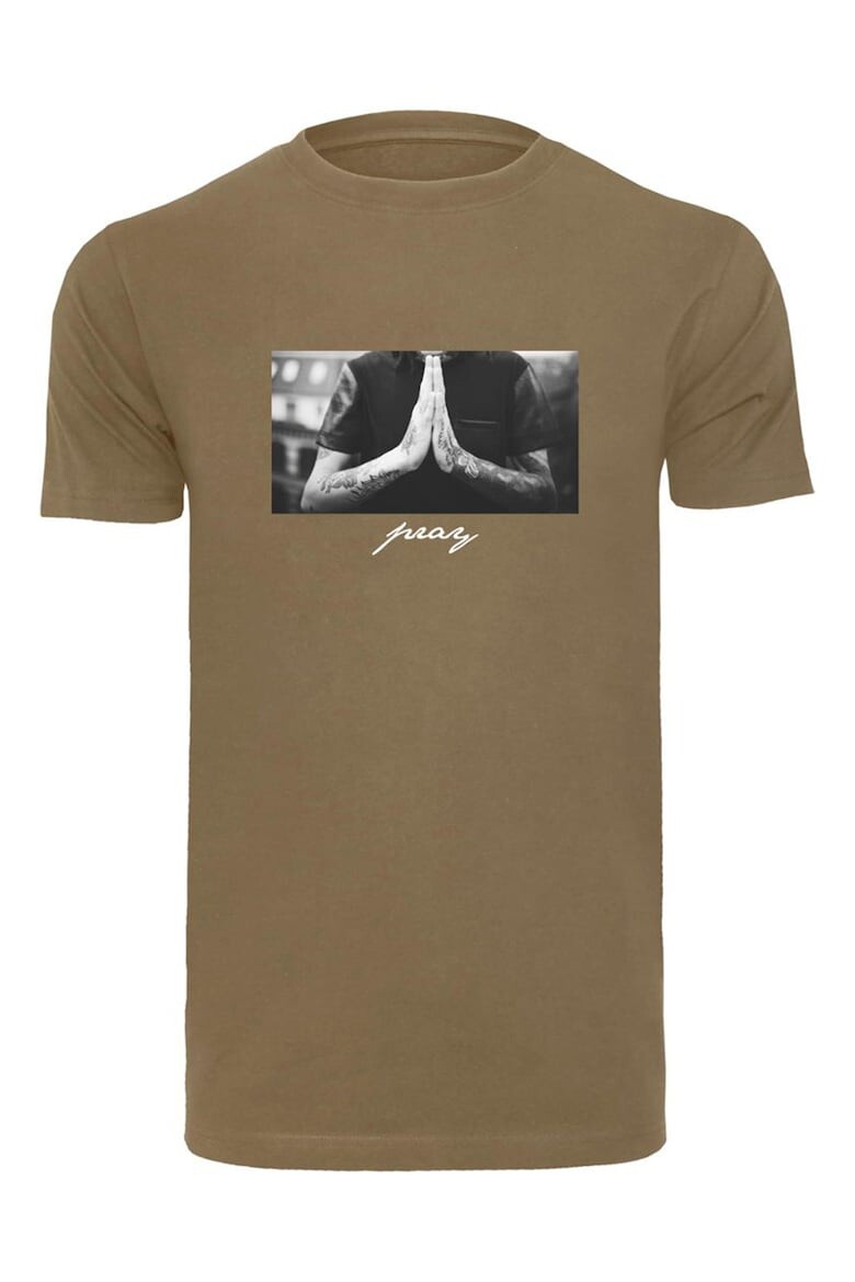 

Хлопковая футболка с молитвой Mister Tee, хаки