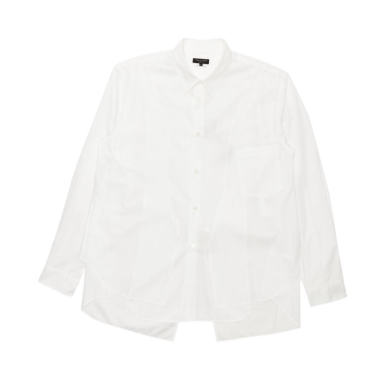 

Рубашка Comme des Garçons Homme Plus Cut-Out Long-Sleeve 'White', белый