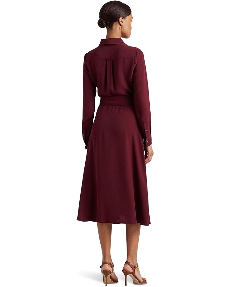 

Платье LAUREN Ralph Lauren Long Sleeve Day Dress, цвет Vintage Burgundy