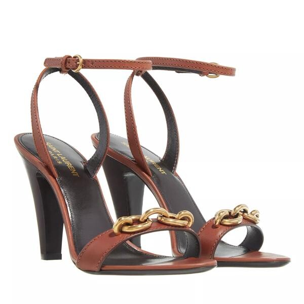 

Сандалии le maillon sandals in smooth leather Saint Laurent, коричневый