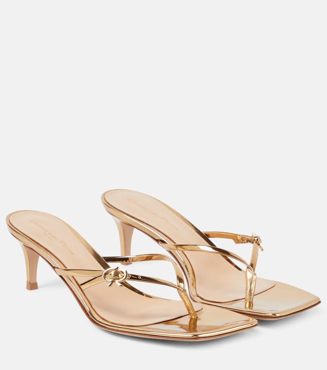 

Декорированные босоножки shanti thong 70 Gianvito Rossi, золото