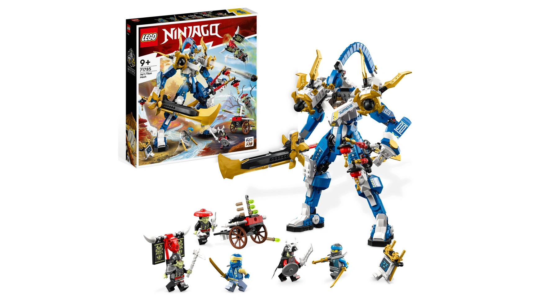 

Lego NINJAGO Мех Джея Титан, игрушка ниндзя для мальчиков и девочек