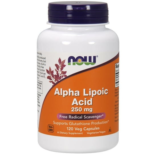Альфа-липоевая кислота Now Foods, 250 мг, 120 растительных капсул