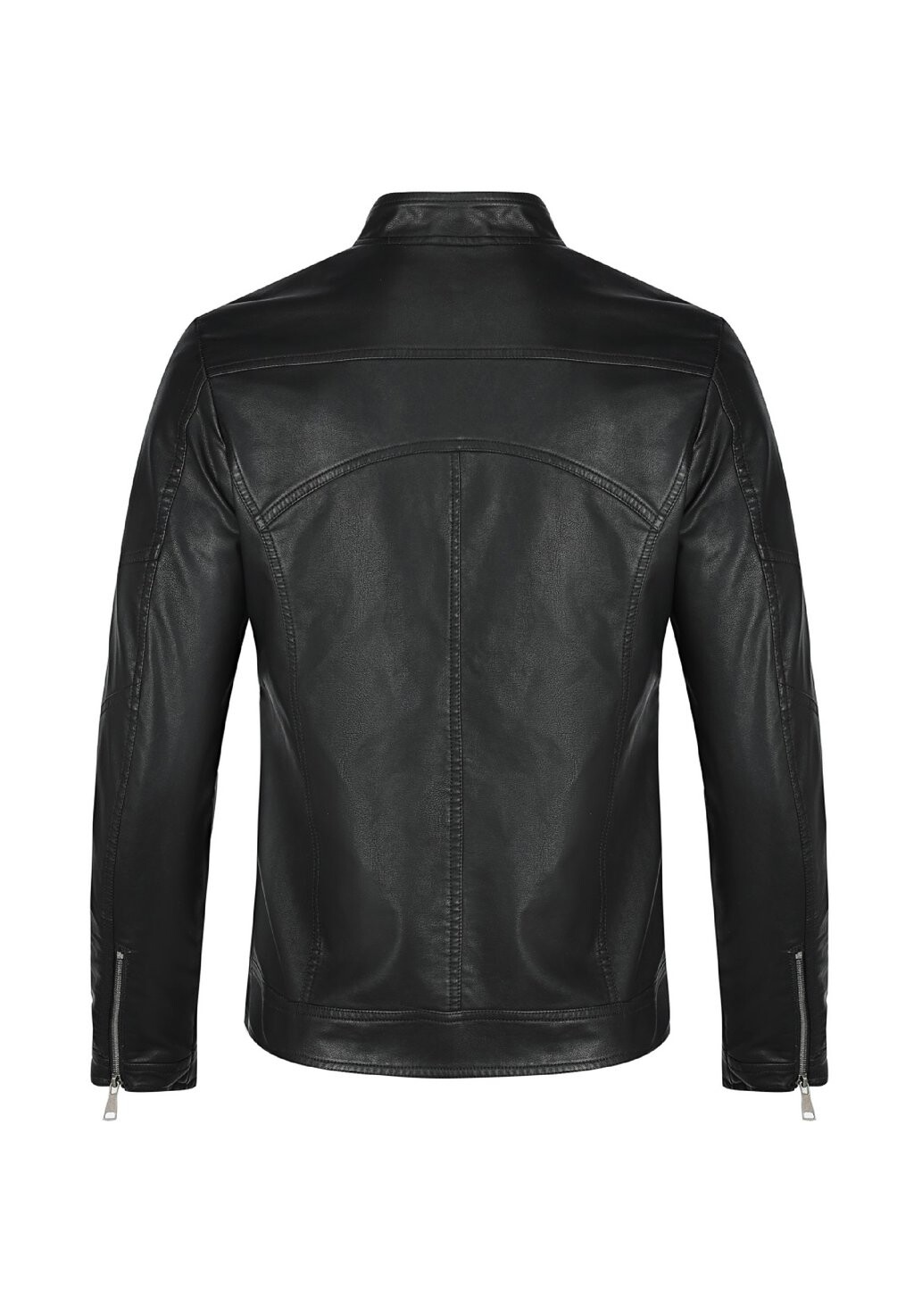 

Куртка из искусственной кожи ZIPPER CASUAL Allthemen, черный