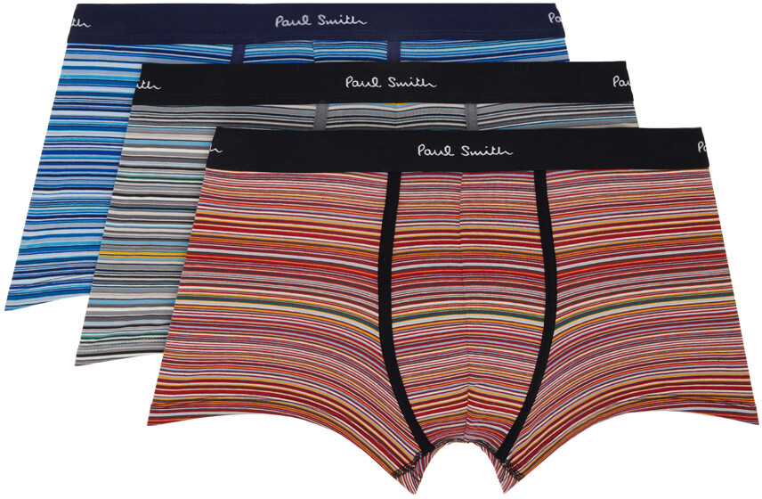 

Комплект из трех боксеров с фирменной полоской Paul Smith