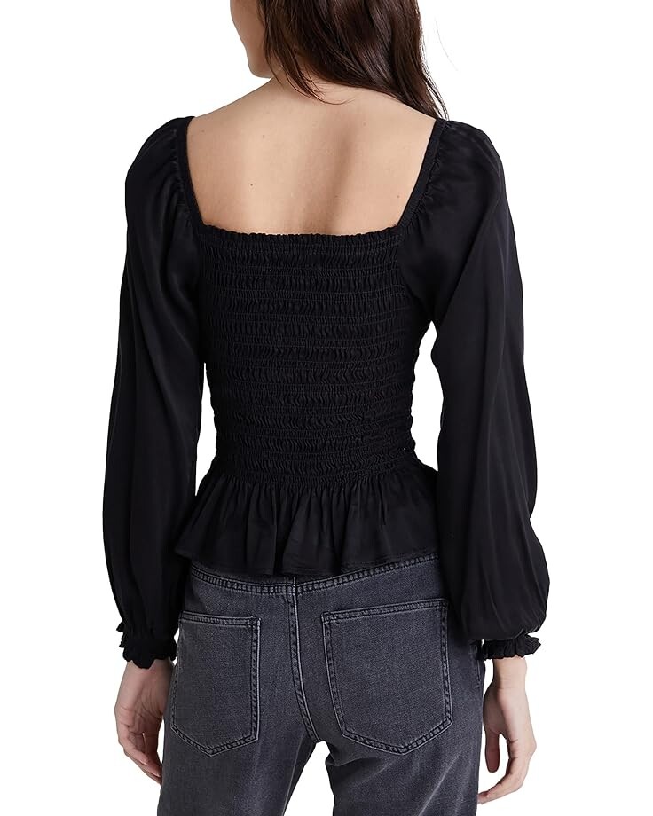 

Топ bella dahl Long Sleeve Smocked Top, черный