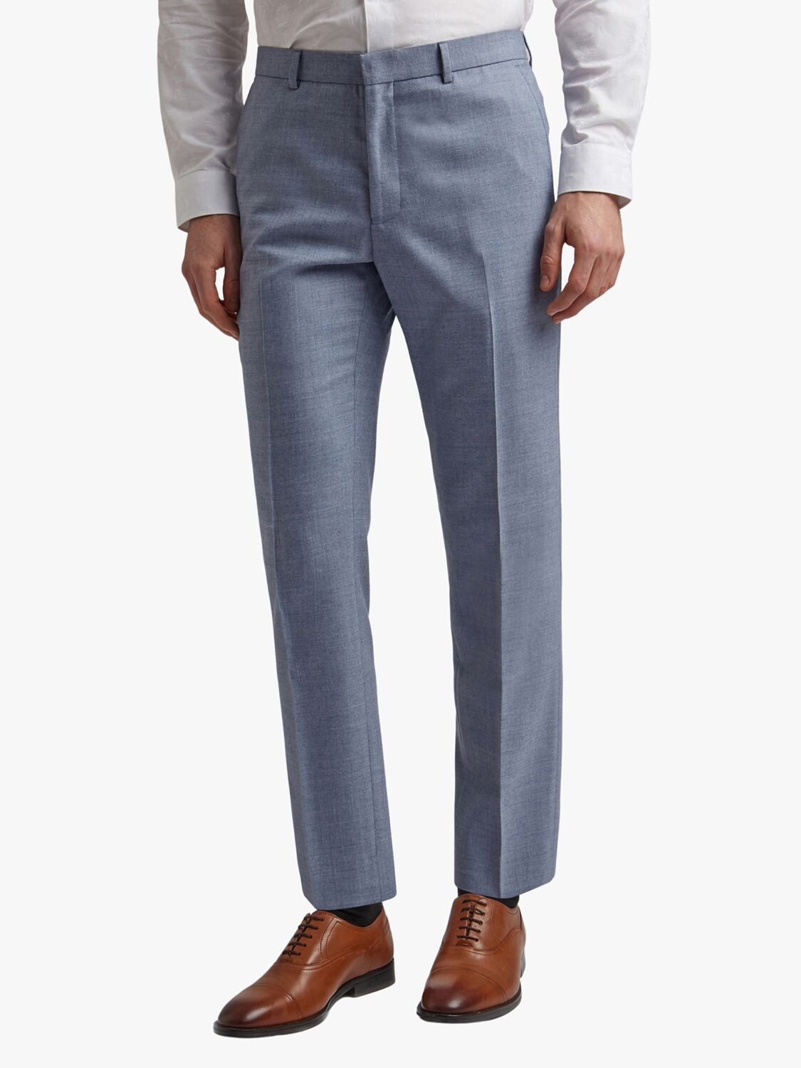 

Костюмные брюки узкого кроя Ted Baker, нежно-голубые, Синий