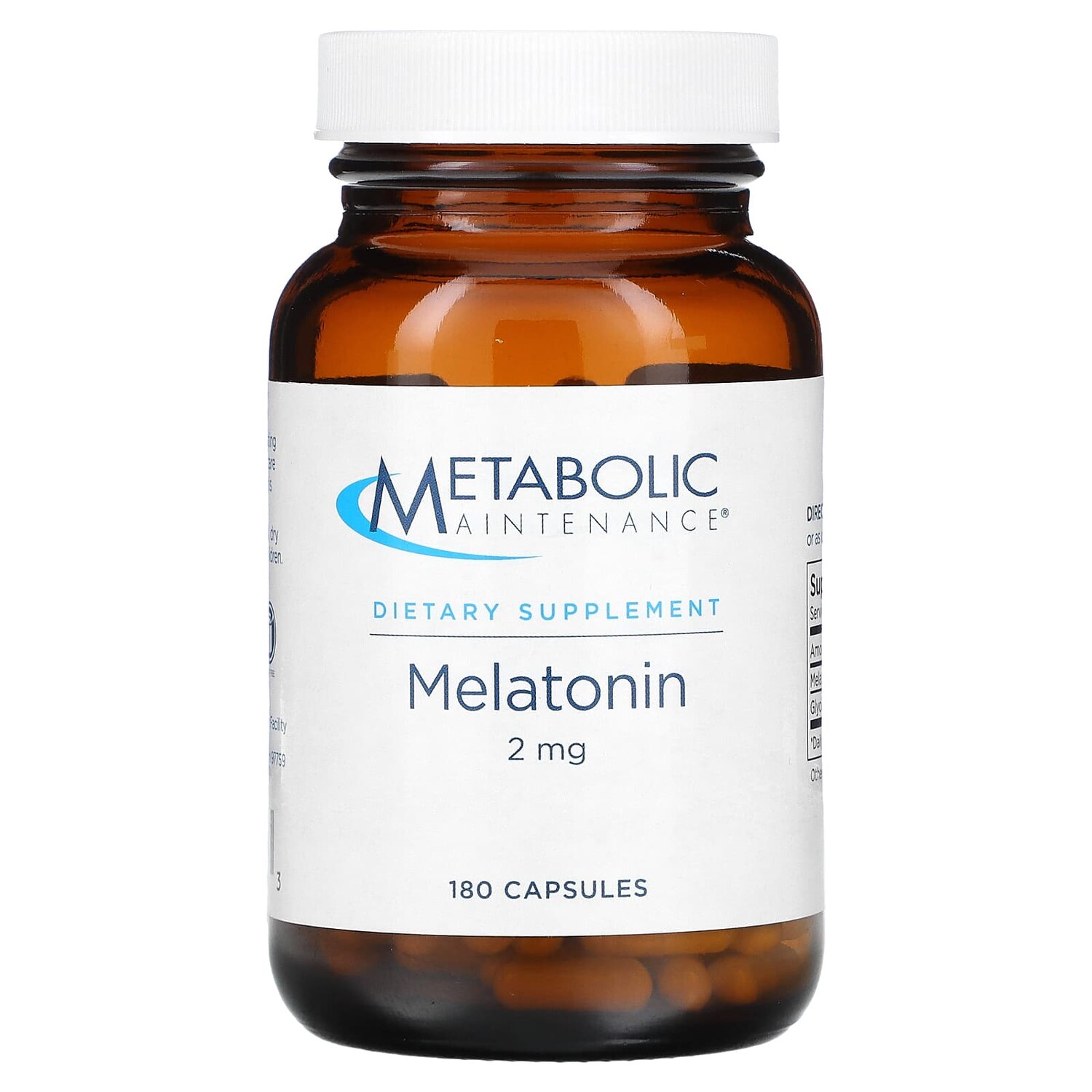 

Мелатонин, 2 мг, 180 капсул, Metabolic Maintenance