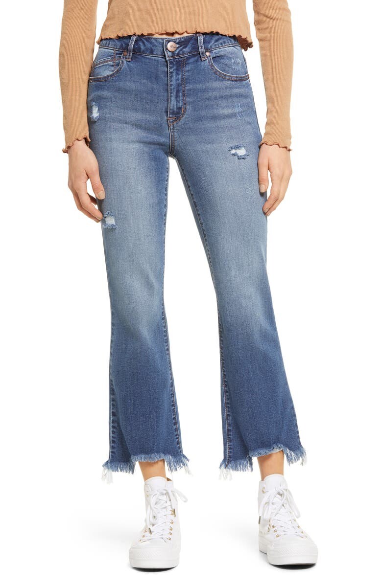

Джинсы с завышенной талией и необработанным краем 1822 DENIM