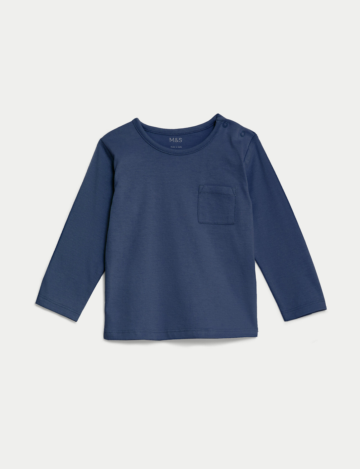 

Топ из чистого хлопка (0–3 года) Marks & Spencer, темно-синий