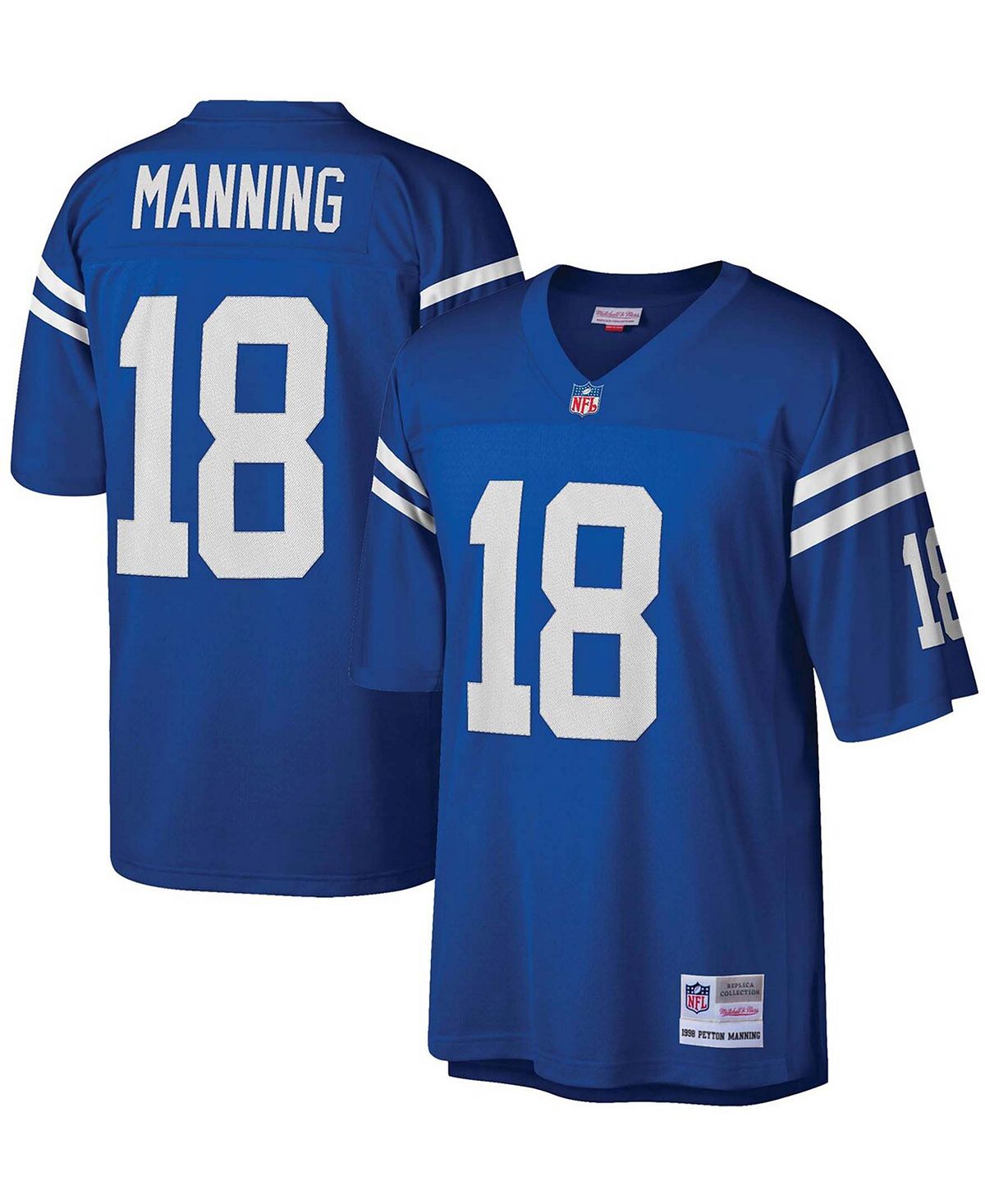 Мужская копия джерси Peyton Manning Royal Indianapolis Colts Legacy Mitchell & Ness