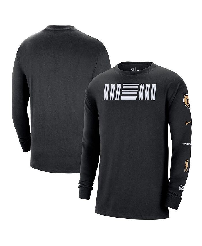 

Мужская черная футболка Memphis Grizzlies 2023/24 City Edition Max90 Expressive с длинным рукавом Nike, черный