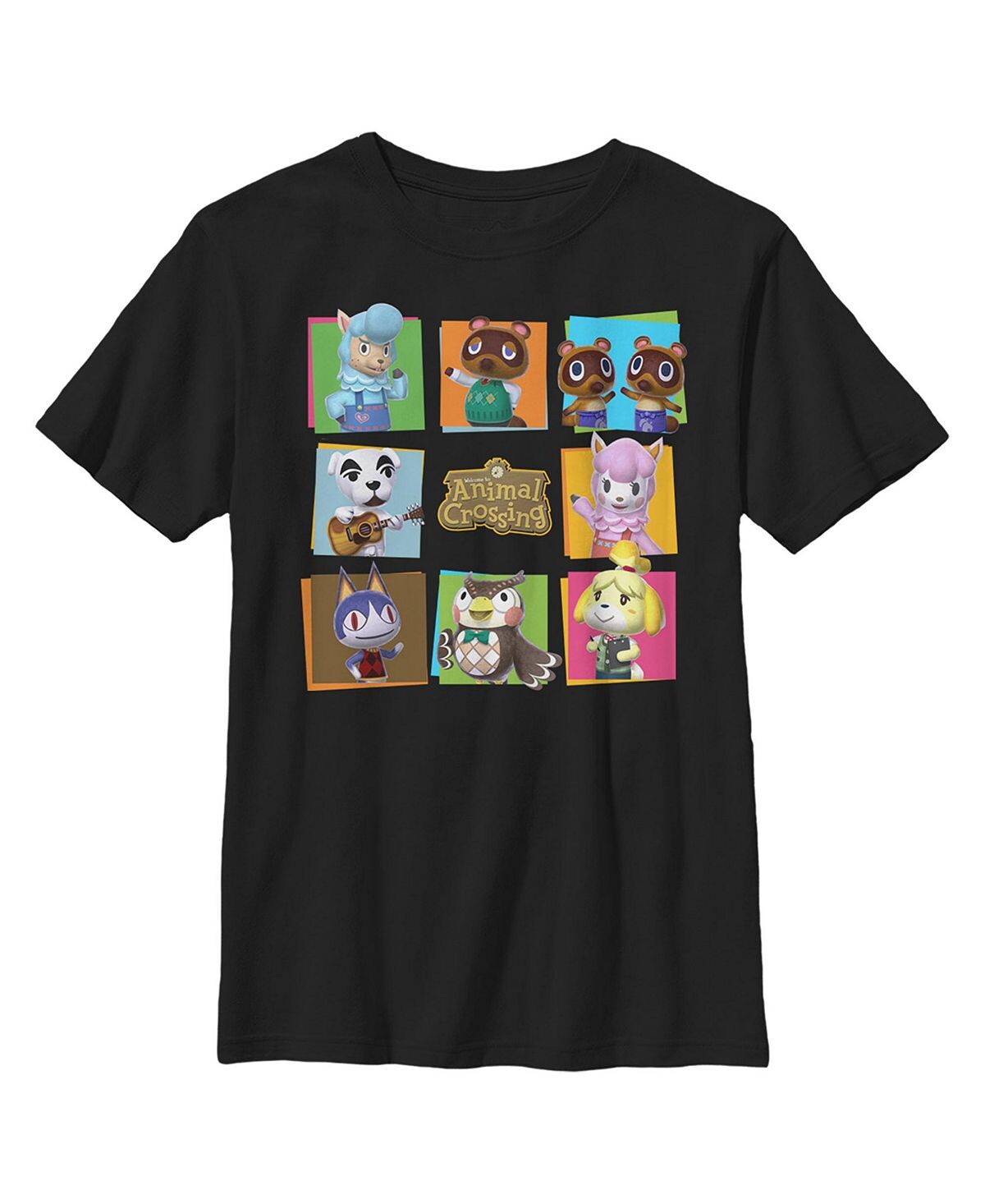 

Детская футболка с вставками Animal Crossing Group Shot для мальчиков Nintendo